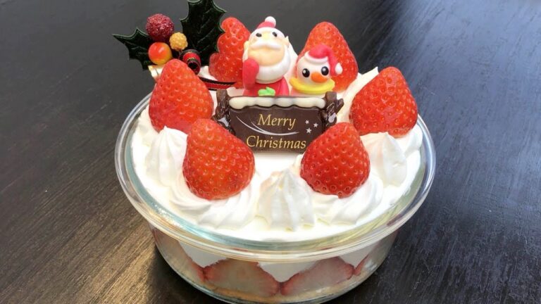 クリスマスケーキ！ 苺のスコップケーキの作り方。Christmas Scoop Cake
