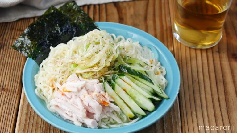 即席麺でアレンジ！ねぎだく冷やし中華
