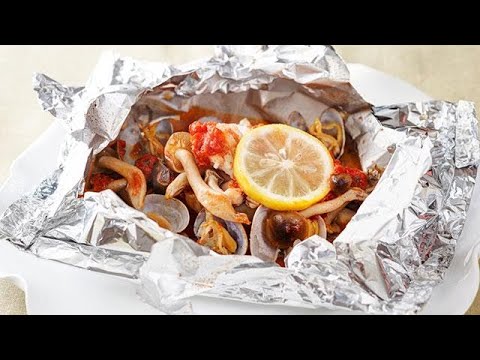 おかずラボ　オーブン料理を楽しむ（３）シーフードとキノコのホイル焼き