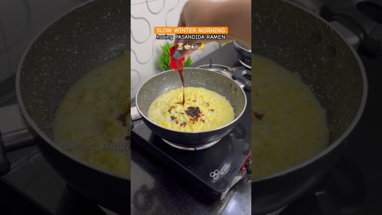 Slow winter morning🧑‍🍳🍜#ramen #breakfast #winter #carbonara #shorts