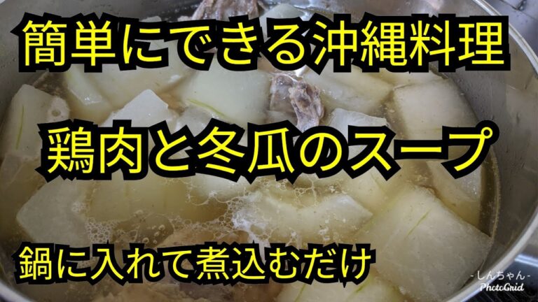【簡単】鶏肉と冬瓜で作る沖縄料理 ヘルシースープ