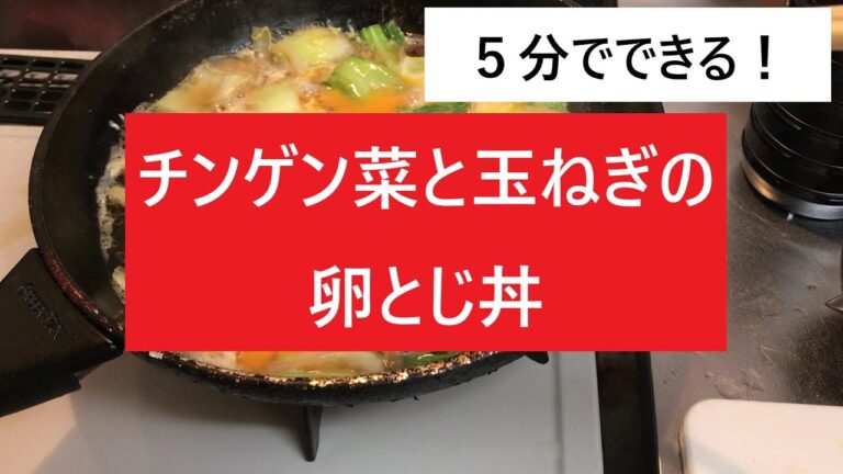 【苦手な料理を克服③】チンゲン菜と玉ねぎの卵とじ丼の作り方
