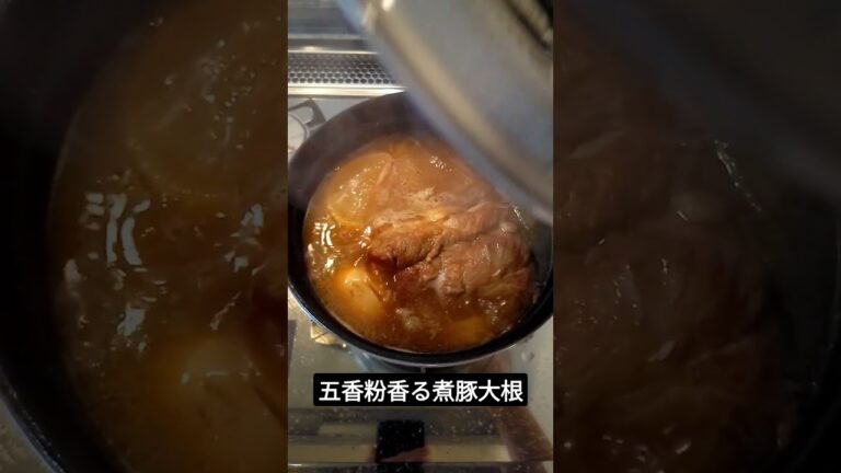 豚肩ロースブロック肉の変身 #shorts #cooking #slowmotion #food #豚肩ロース #cocotte #staub #ブロック肉 #五香粉