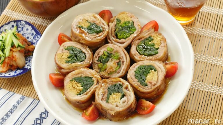 シャキシャキ照りうま！ ニラと えのきの ロング 豚肉巻き のレシピ 作り方