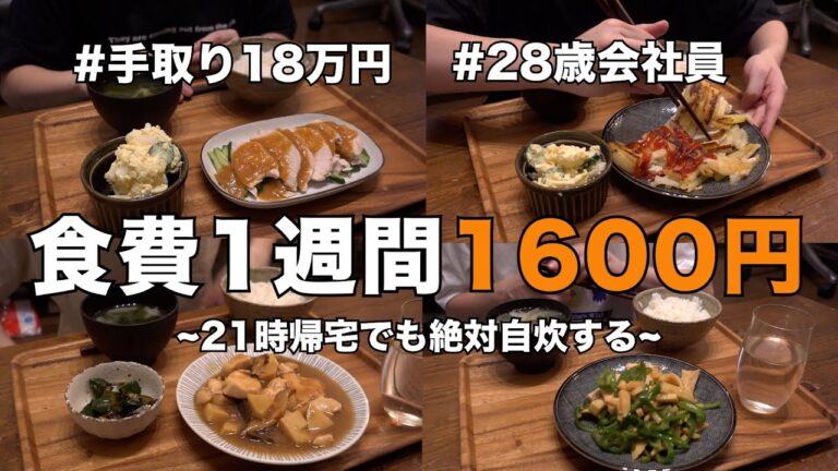 【食費1日400円】仕事終わりの節約自炊おうちごはん1週間レシピ | 余った冷凍鶏胸肉を消費！