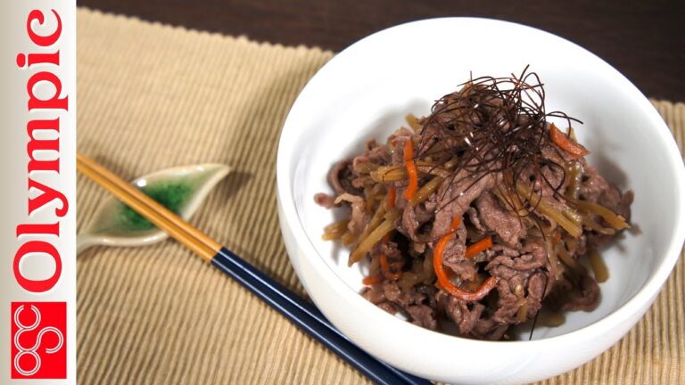 オリンピックの超簡単レシピ　★お惣菜リメイクシリーズ 　きんぴら牛肉の作り方