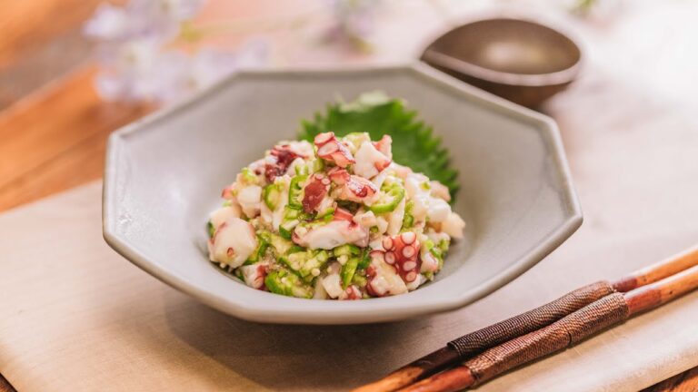 たこと夏野菜のさっぱりなめろう
