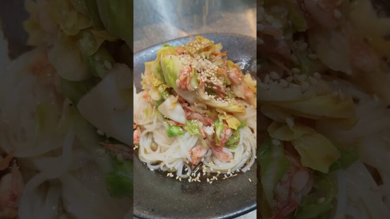 サッパリ！【桜エビとキャベツのナムルうどん】