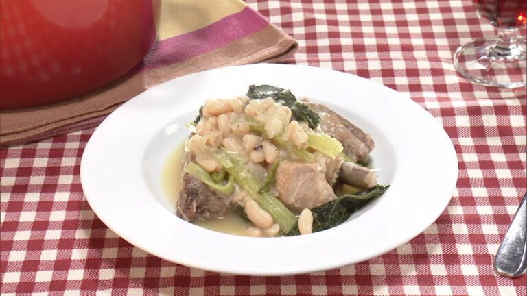 【3分クッキング公式】スペアリブの小松菜いんげん豆ソース