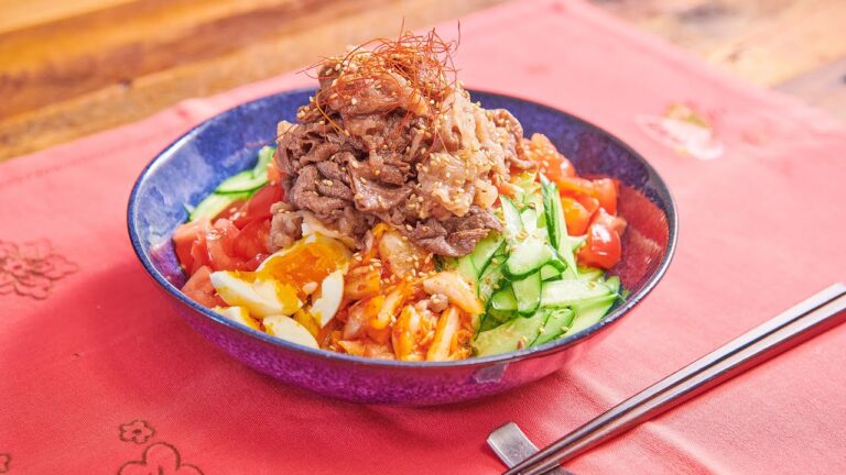 混ぜておいしい！牛肉のビビンサラダ