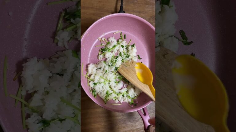 和風にんにく豆苗チャーハン／簡単節約レシピ