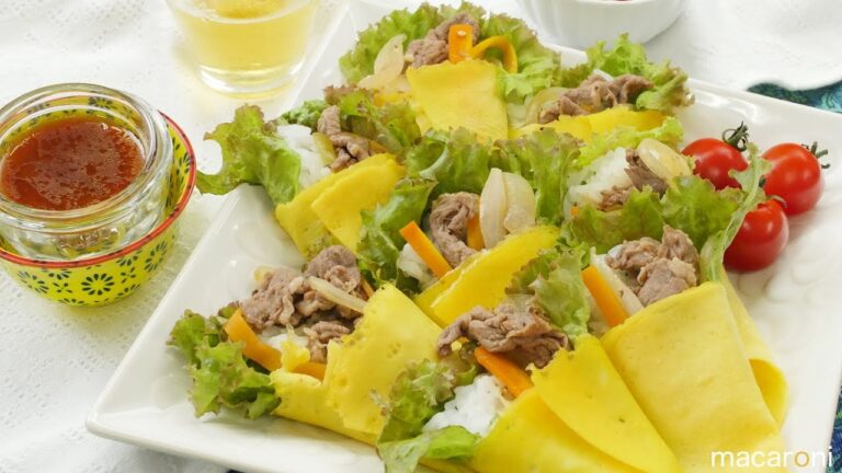 ブーケそっくり♪ 薄焼き たまごの 手巻き ビビンバ のレシピ 作り方