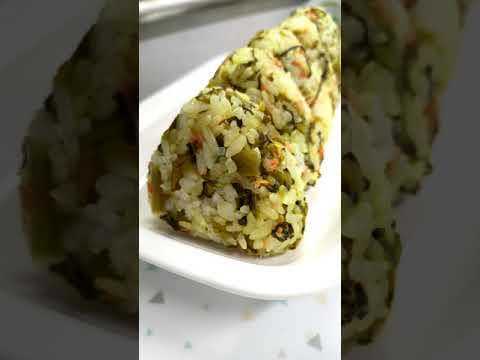 高菜マヨ鮭おにぎり 作ってみた♪ #shorts