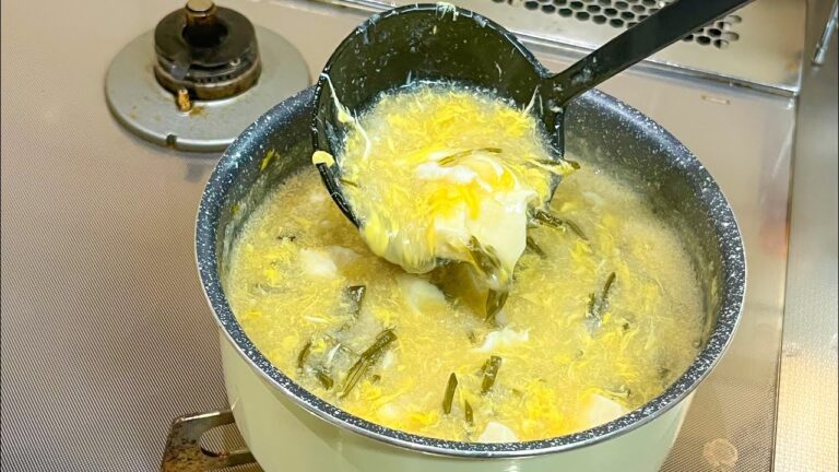 冬に食べたい長芋のポカポカスープ/晩御飯/夕飯/cooking sound / recipe / japanese meal / broth stock ASMR /ほんだし