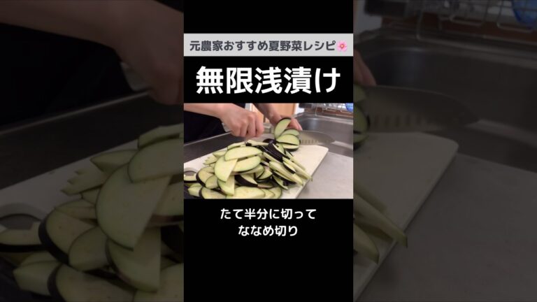 ぜひ作ってほしい！元農家おすすめナスときゅうりの無限やみつき浅漬け