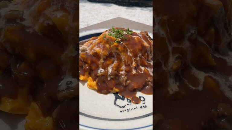 東京/小平  幸せ卵を使ったとろとろ半熟オムライス🥚🥚#eggg #オムライス #パンケーキ #東京スイーツ #東京グルメ