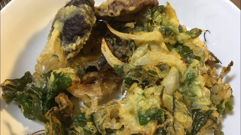 大根葉と玉ねぎのかき揚げの作り方教えます❤️間引き菜です😋