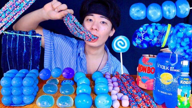 最近太ったので海外の真っ青なお菓子を集めて爆食いしてカロリーを相殺させる【もっぱん】