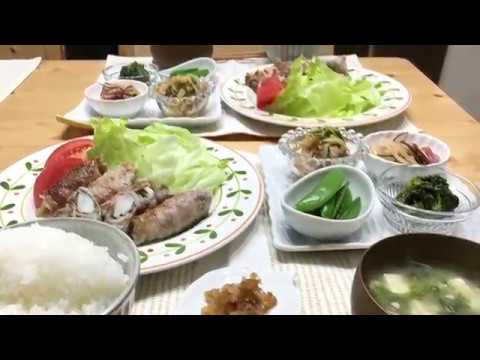 2018/03/13 夕飯【長芋と梅肉の豚巻き】