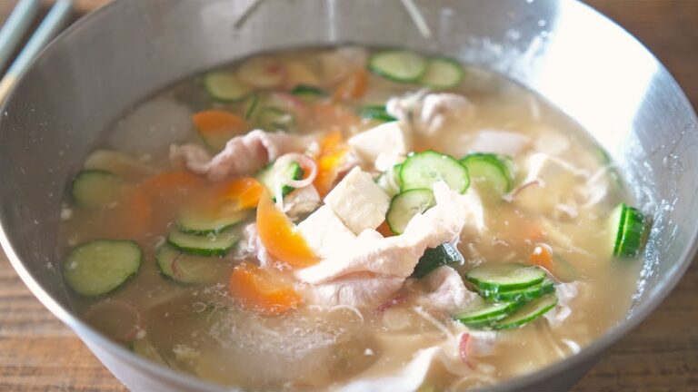 【冷たい味噌汁②】夏でも『豚汁』20㎏痩せた時に食べてたスープ｜低脂質｜ダイエットレシピ