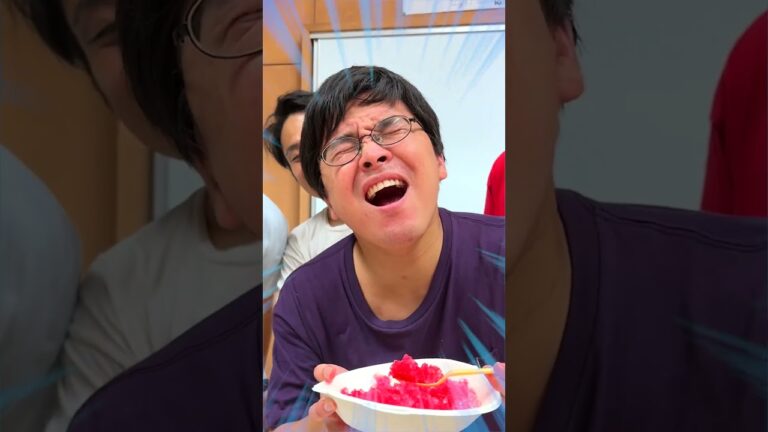 かき氷のシロップを決めろ！ピンポン玉転がしチャレンジ！！ #shorts