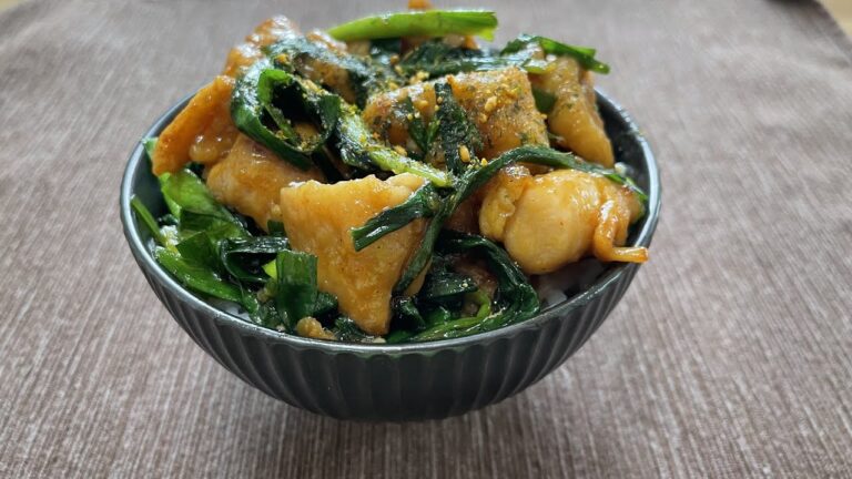 ニラと鶏ももの照焼き丼の作り方【おうちごはん】【簡単男飯】