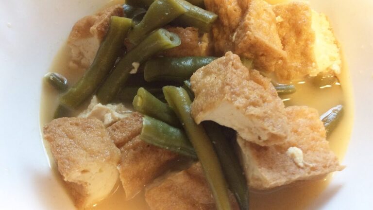 厚揚げといんげんの煮びたし