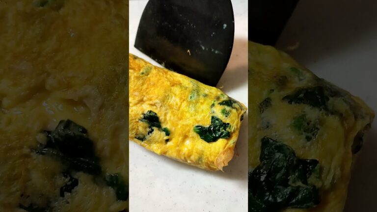 お弁当のおかずにほうれん草の卵焼き#Shorts