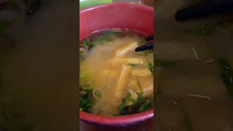 味噌が少ないみそ汁は、こうするしかない　すき家　油揚げ　わかめ　ネギ　#shorts
