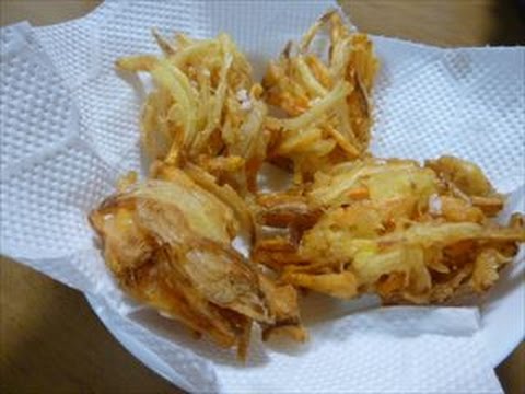 【レシピ】たまねぎと人参のかき揚げ 簡単な作り方♪