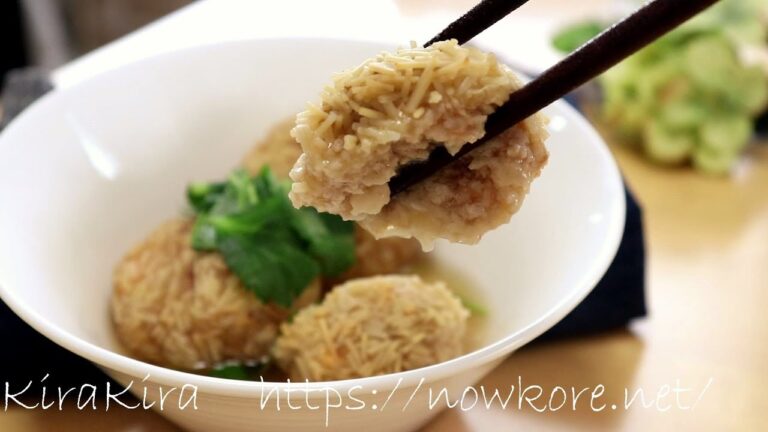 余ったそうめんで絶品おつまみ！えびと鶏ひき肉しんじょうのそうめん揚げ。男子ごはんで話題のレシピ