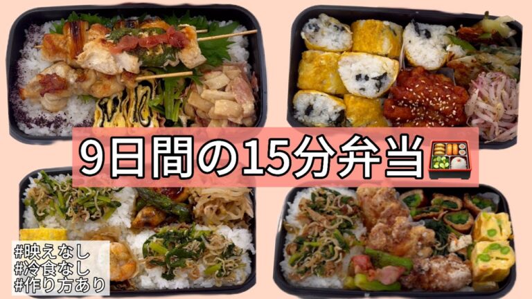 9日間の15分で完成弁当🍱作り方あり