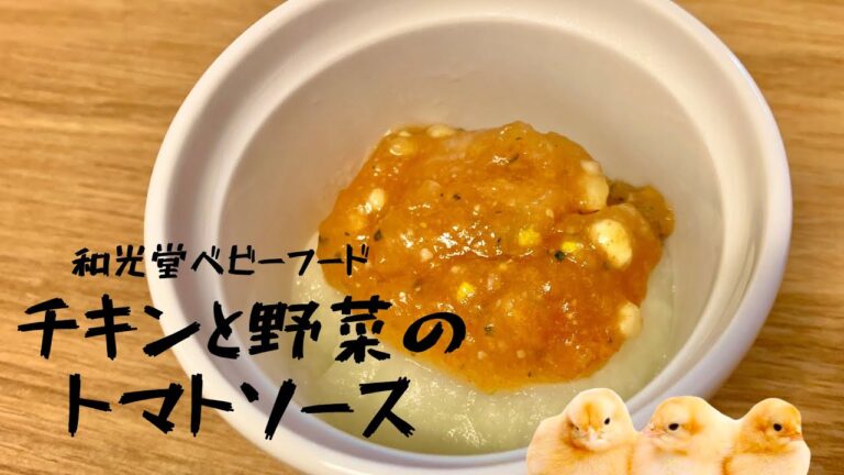 【チキンと野菜のトマトソース】ソースとスープの使い分け！便利なベビーフード！