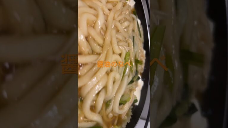 白菜、ニラ、小ネギ、豆腐、えのき、うどん＝最高 #cooking