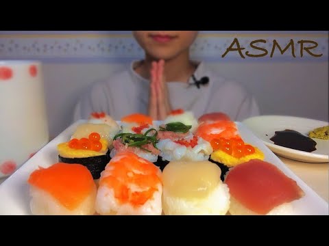 ASMR カラフル 手まり寿司 を食べる【咀嚼音】Eating Sound