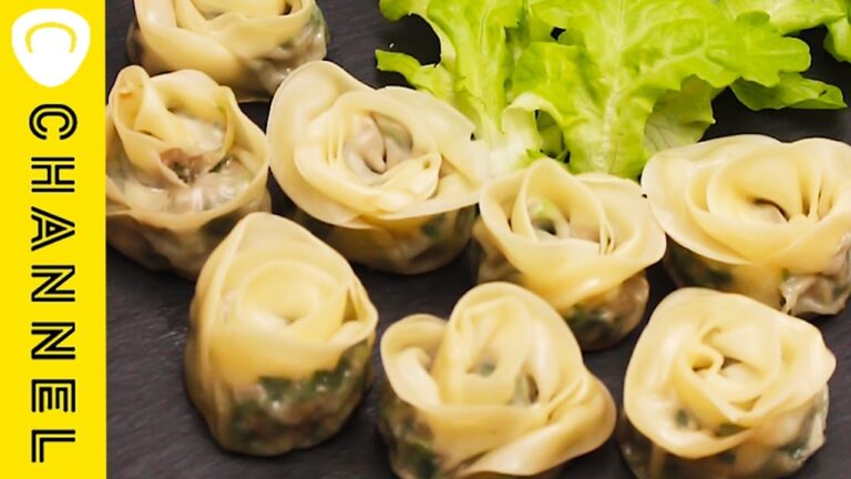 ニラがた〜っぷり！バラ餃子 │ Rose Shape Dumplings