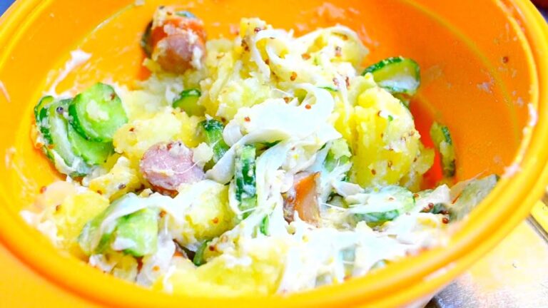 シリコンスチーマを使ったポテトサラダの賢い作り方　　How to make potato salad using silicon steamer