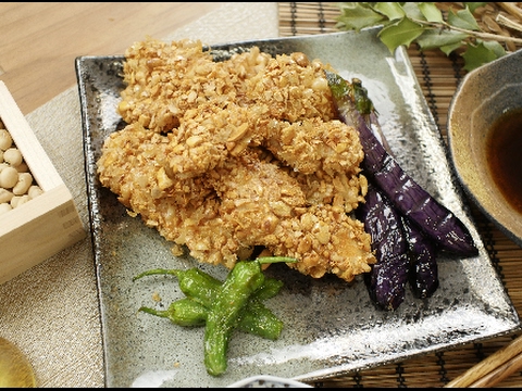 まるで金棒!? とりむね肉のザクザク福豆揚げ！