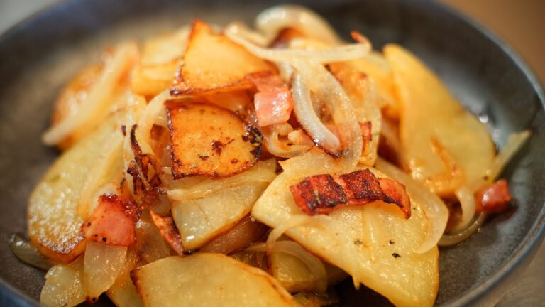 【簡単おつまみ】じゃがいものリヨン風 Lyonnaise potatoes ジャーマンポテト