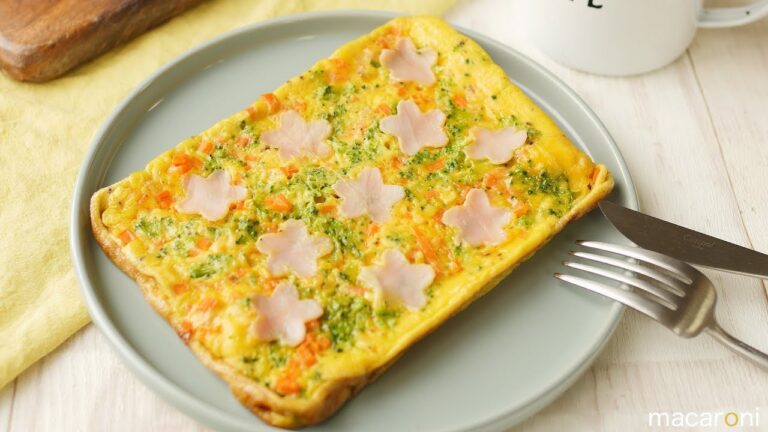 卵焼き器で簡単！サクラ咲く お花の オープン オムレツ のレシピ 作り方