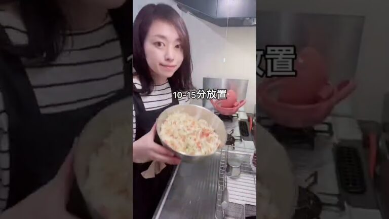 春キャベツを使ってコールスローサラダ作り♪#shorts