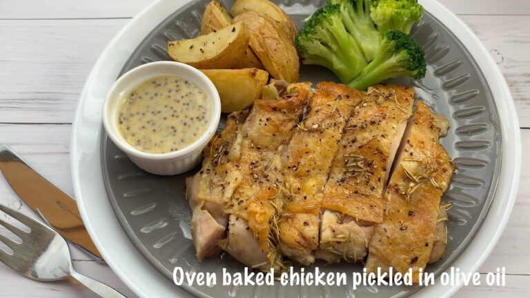 簡単なのに本格的！オリーブオイル漬け鶏肉とじゃがいものオーブン焼き/Oven baked chicken pickled in olive oil
