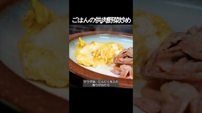 白ごはんがとまらない！ササっと作れるごはんの供！肉野菜炒め！ #shorts