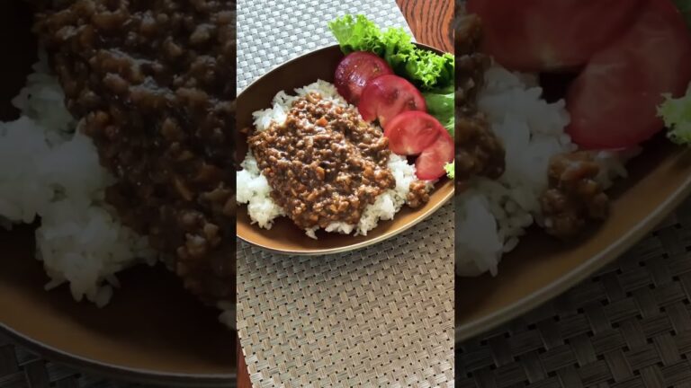 【レンジで簡単！絶品キーマカレー】#shorts ＃料理　#カレー #健康