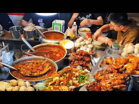 【陕北风味夜市】四大天王羊蹄！肚包肉带劲，陕北黑愣愣听说过吗？柳林刀刀碗托，洋芋擦擦味道鲜香 | 陕北美食，榆林夜市【阿林去赶集】