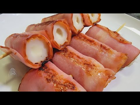 ちくわの中にチーズ入れてベーコンで焼いたやつが美味い