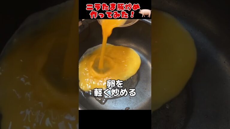 ニラ卵豚炒め作ってみた！【今日の夜ごはん】 #料理男子 #節約生活 #自炊