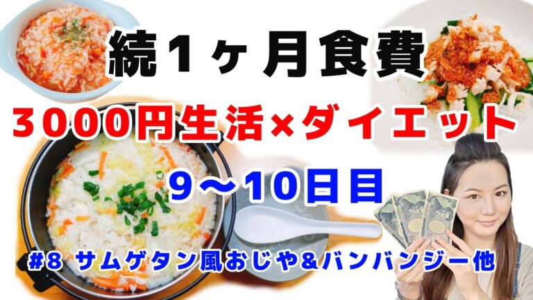 1ヶ月食費3000円×ダイエット/一人暮らしの節約生活#8サムゲタン風おじや&バンバンジー他