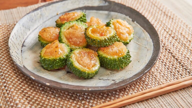 丸ごとゴーヤのえびつくね