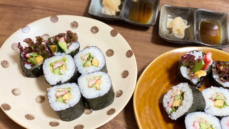 サラダ巻／太巻き／手巻き寿司／サニーレタス／かにかま／ツナマヨ／だし巻き玉子／きゅうり／青しそ